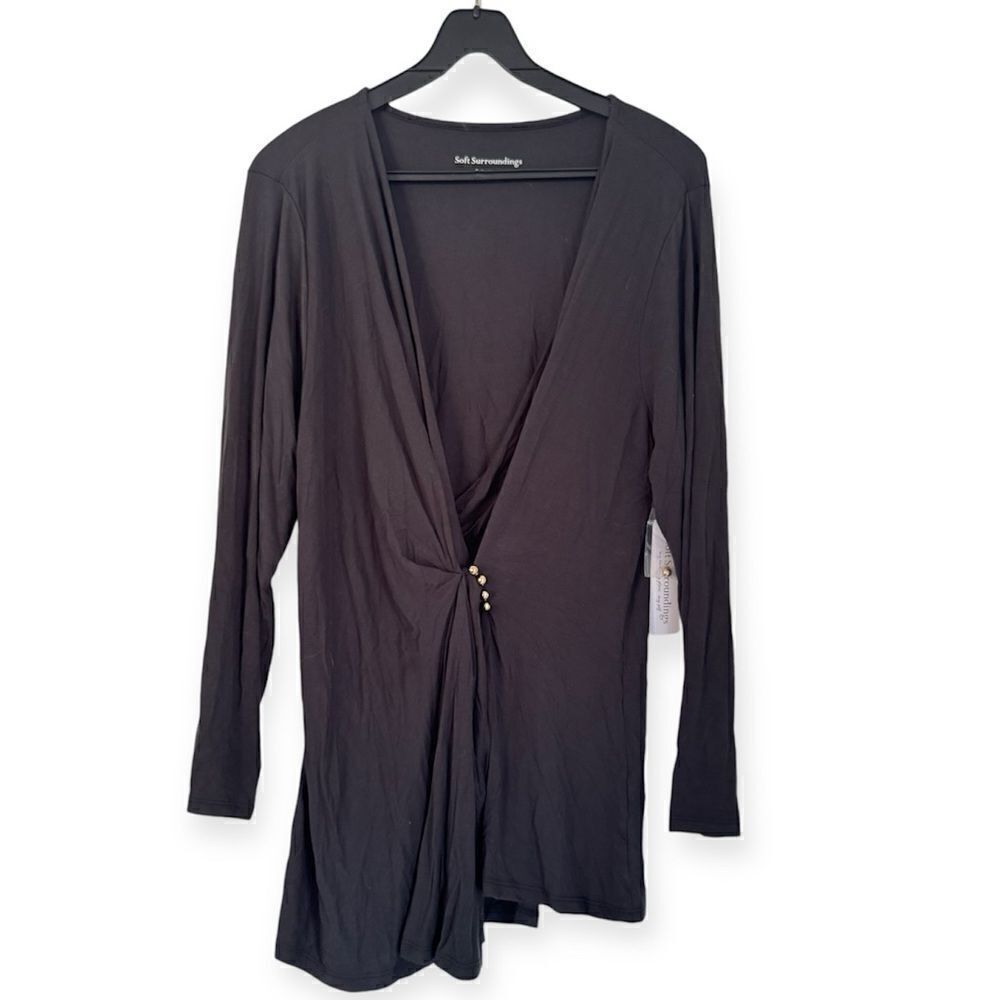 Soft Surroundings Faux Wrap Bouschet Top Size Petite XL